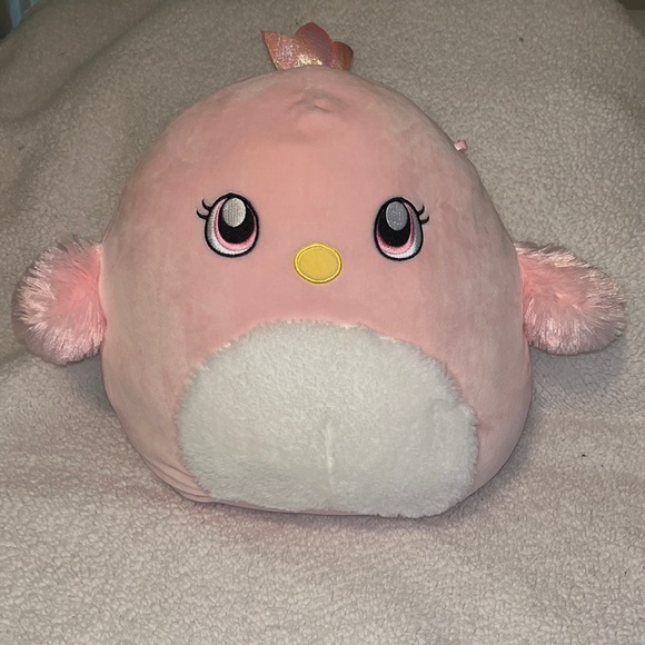 Squishmallow 12" Suneetha Pink Easter Chick with Crown - Picture 1 of 3